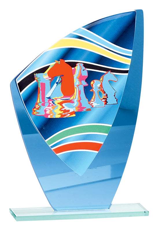 Schach Glaspokal verspiegelt