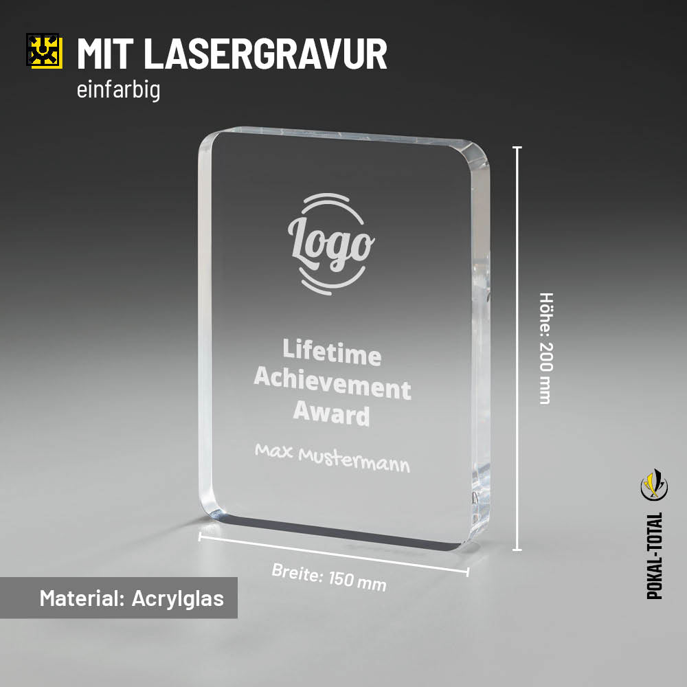 Glastrophäe Levity