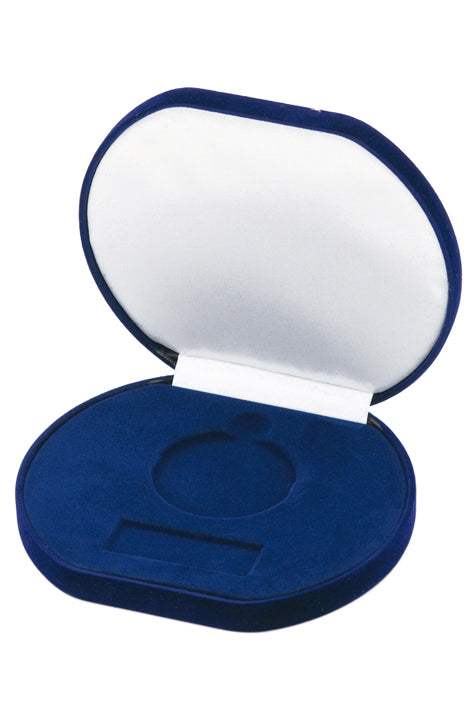 Aufklapp-Etui | 140x120x25 Emblem Ø:50 | Blau, Weiß