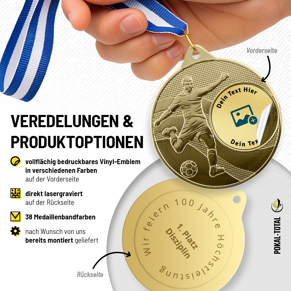 Fußball Medaille Clever