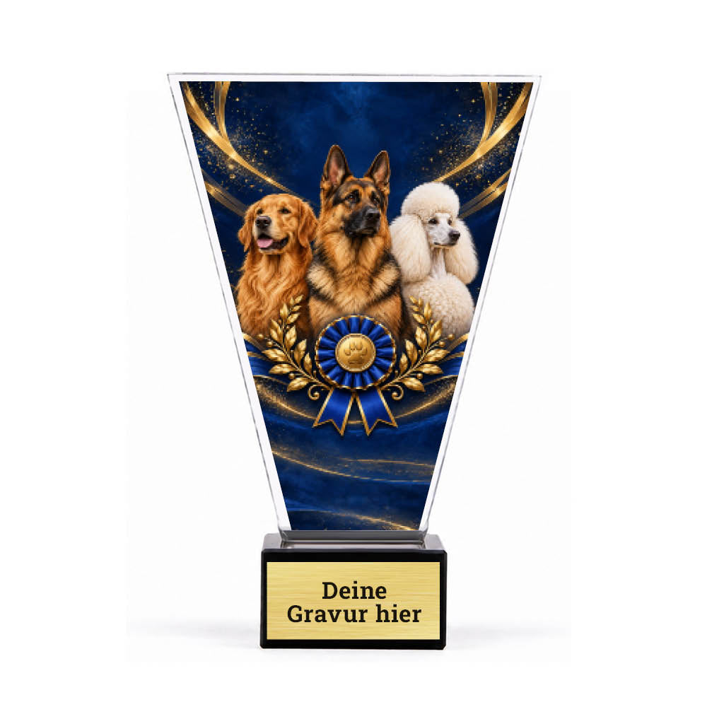 Signature Pokal Hundeausstellungen auf Sockel – Produktansicht