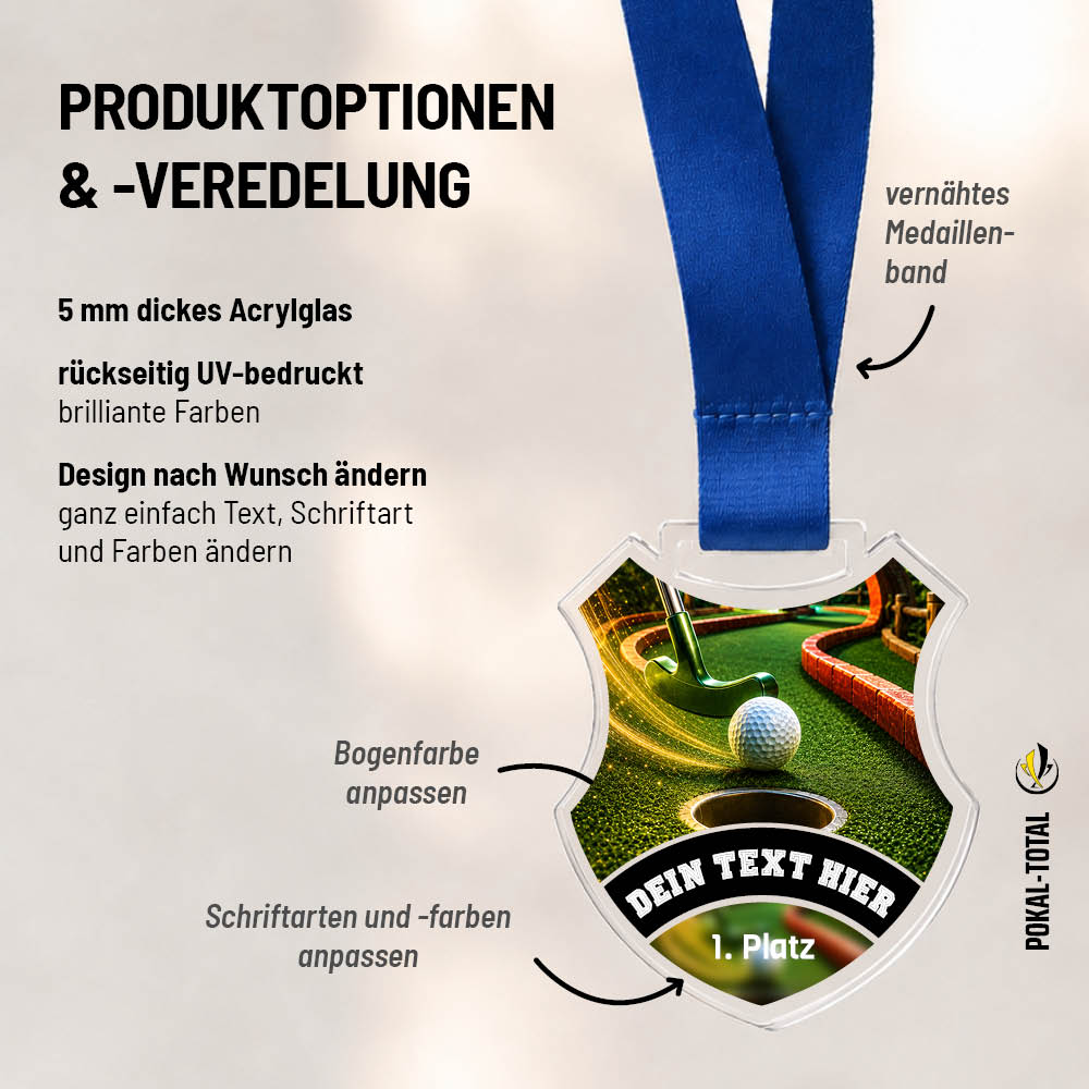 Wappen Medaille Minigolf
