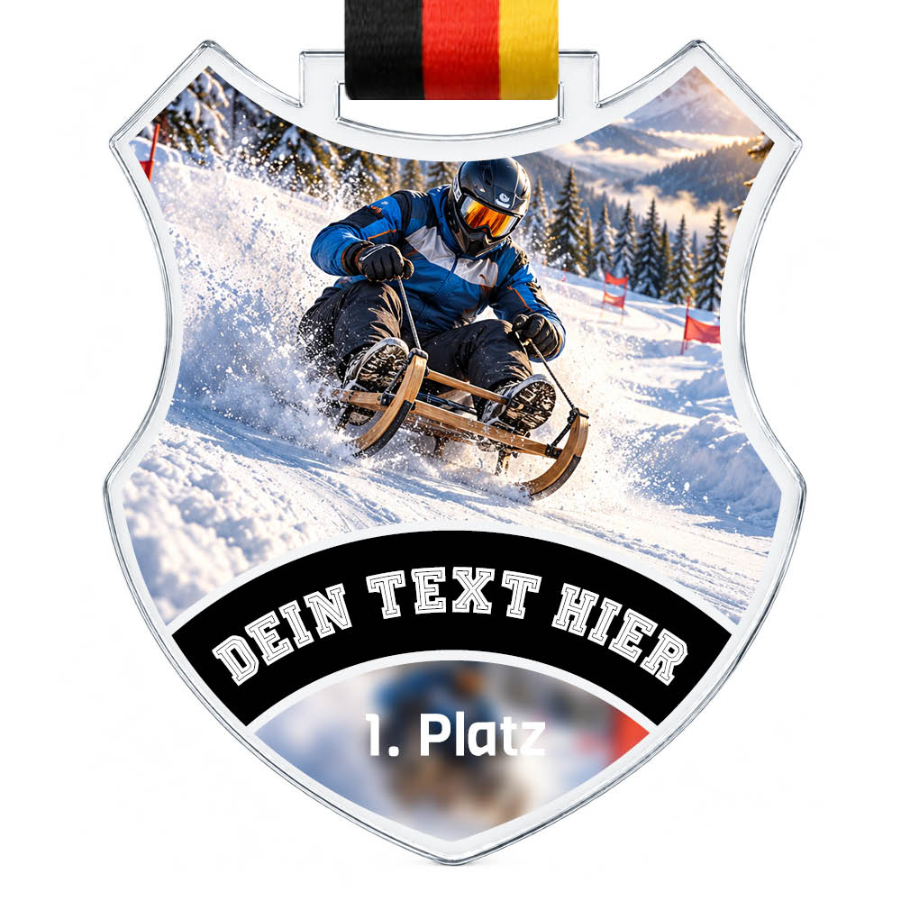 Signature Medaille Schlittenwettkampf – Produktansicht
