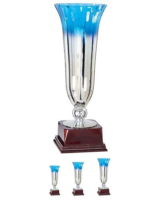 Glaspokal Rhone Blau