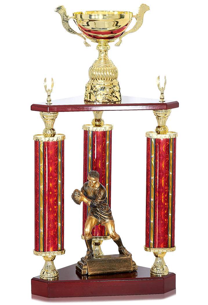 Säulenpokal Düsseldorf Rot Gold