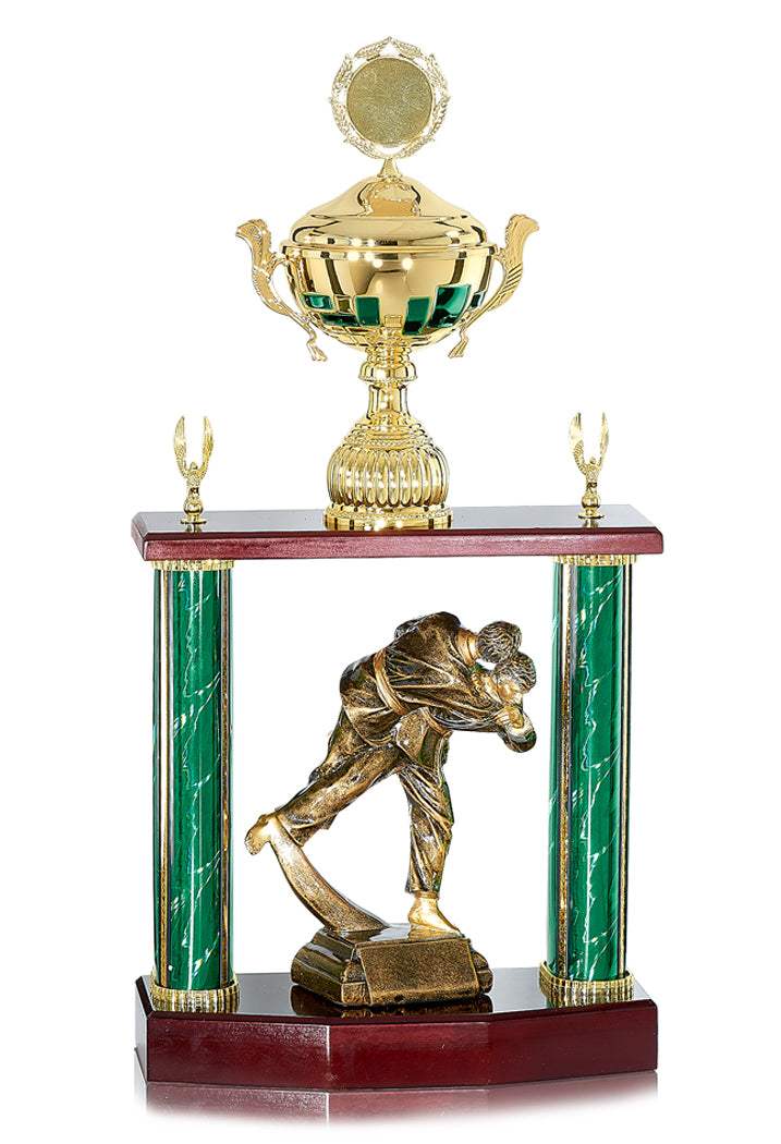 Säulenpokal Grün Gold