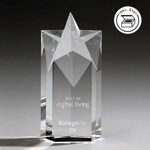 Glastrophäe Rising Star