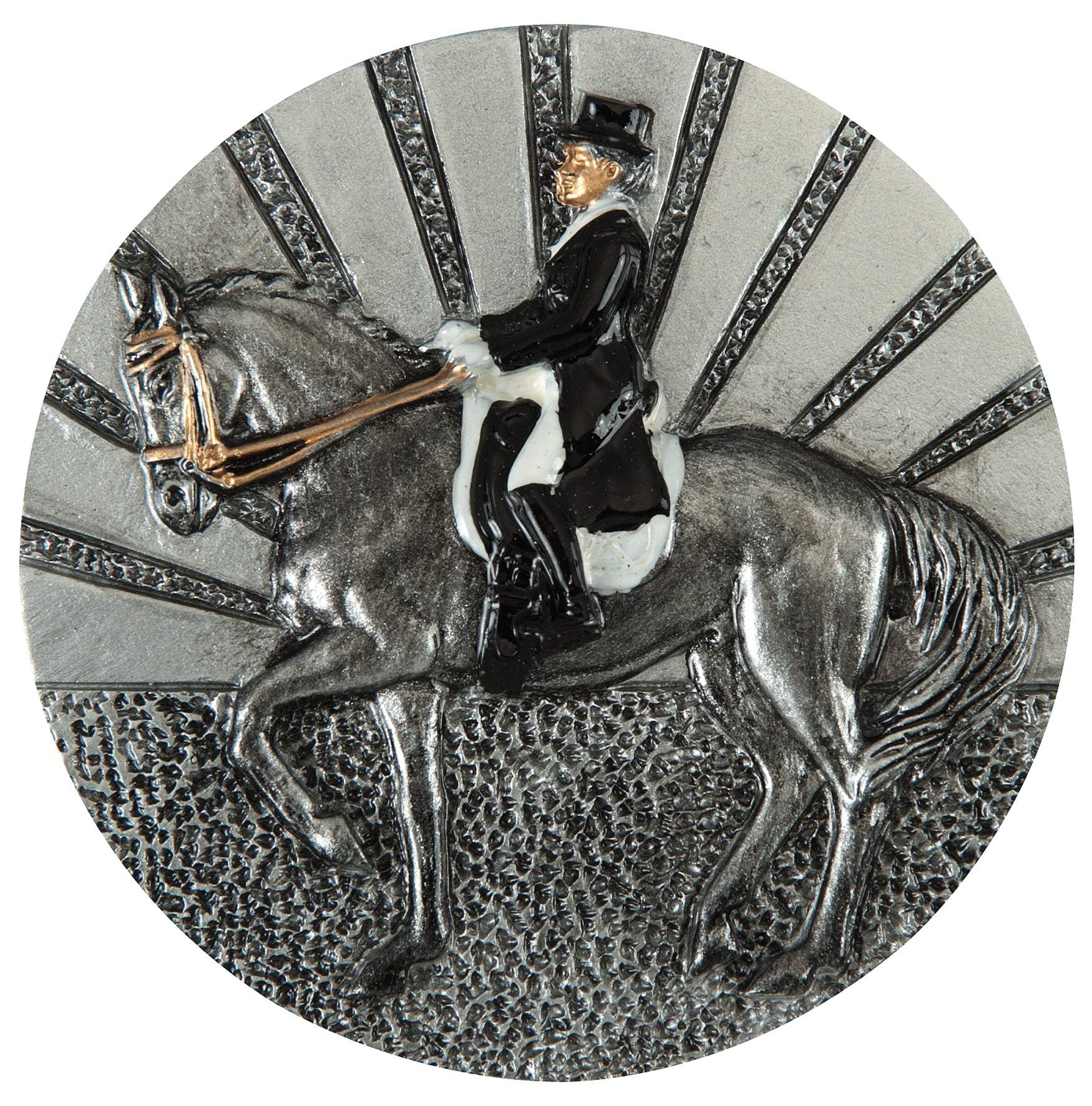 Zierscheibe Pferd Reiter