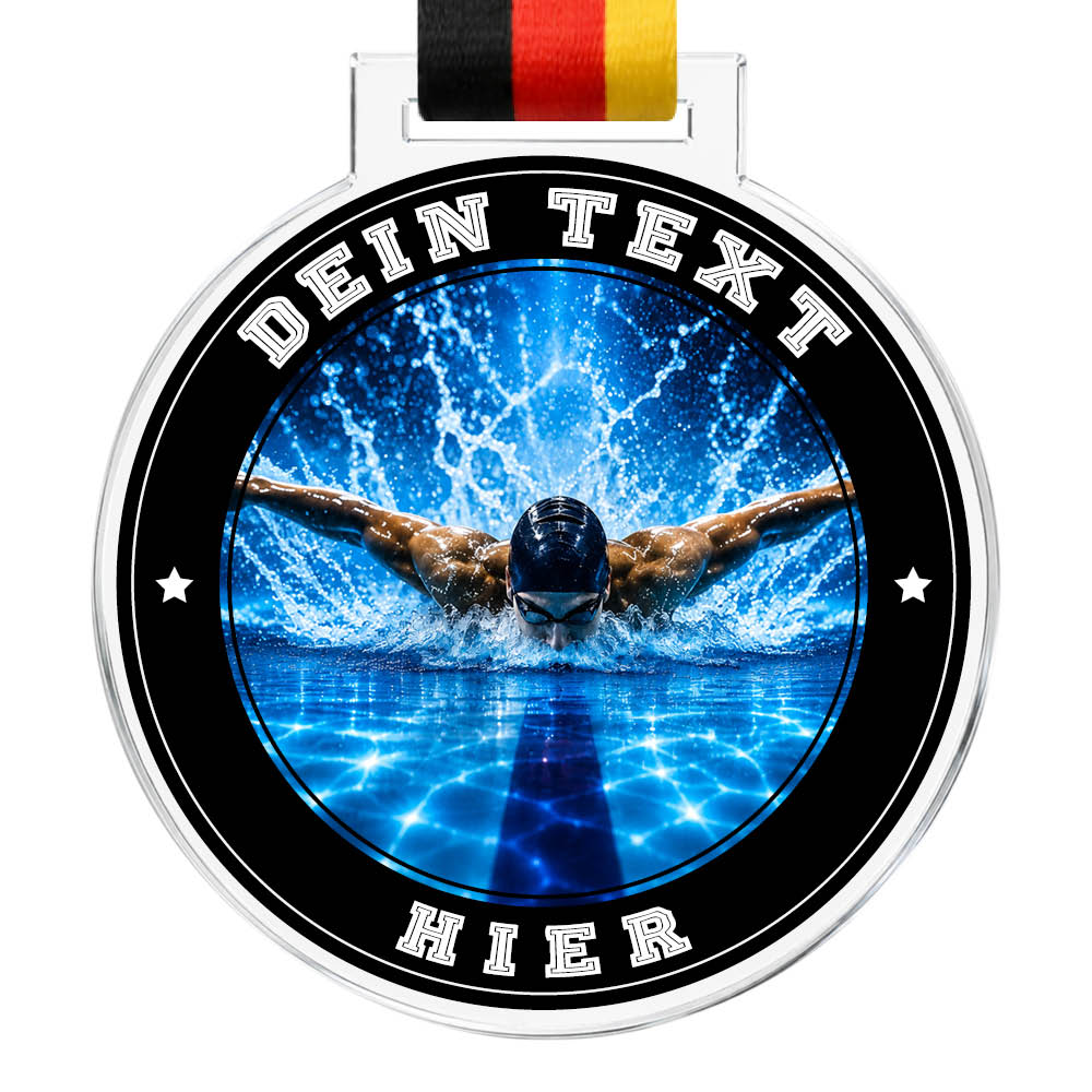Signature Medaille Schwimmen männlich