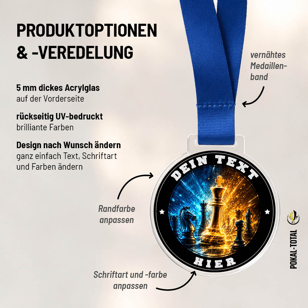 Signature Medaille Schach