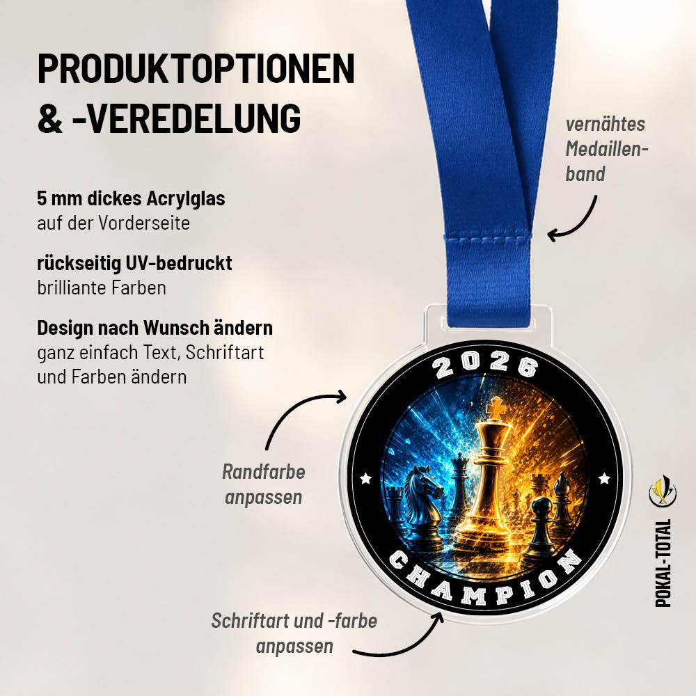Signature Medaille Schach