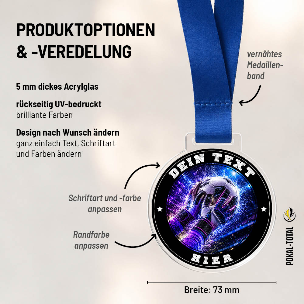 Signature Medaille Beste Torhüterin: Maßübersicht und Gestaltungsoptionen