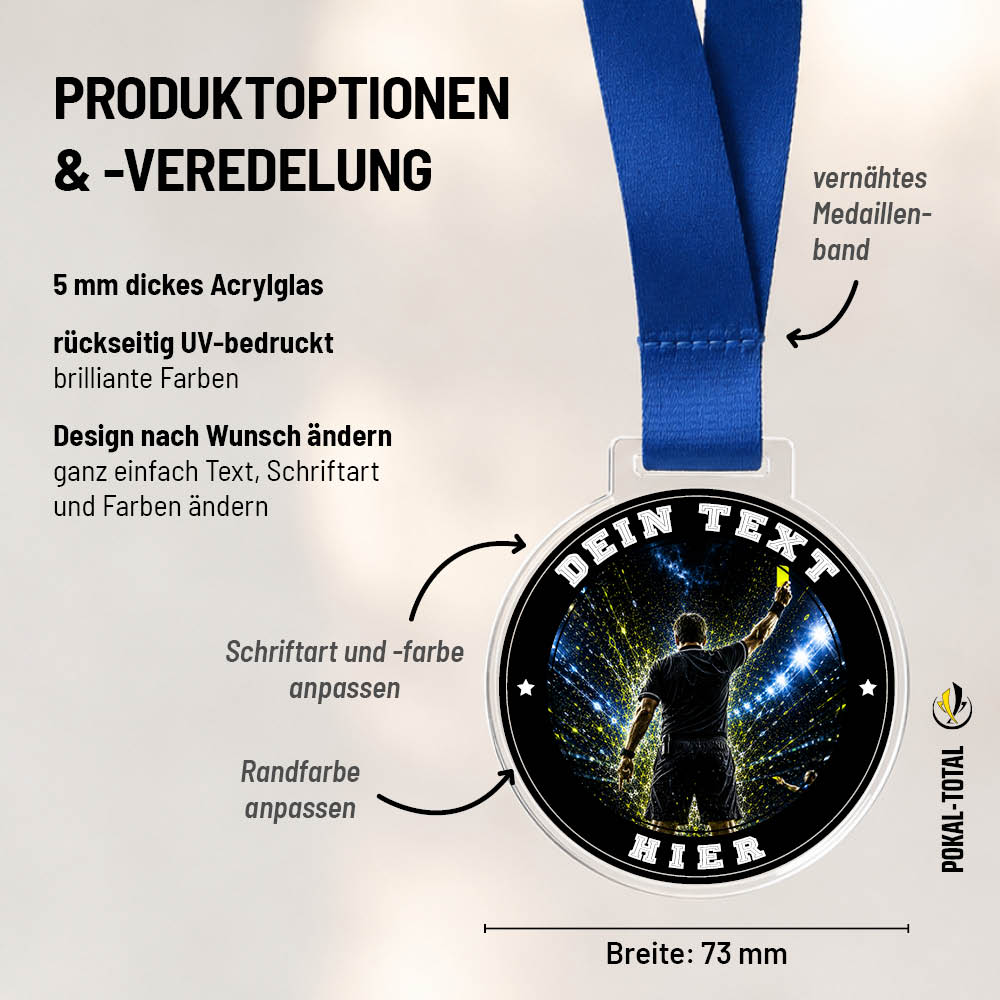 Signature Medaille Bester Schiedsrichter: Maßübersicht und Gestaltungsoptionen