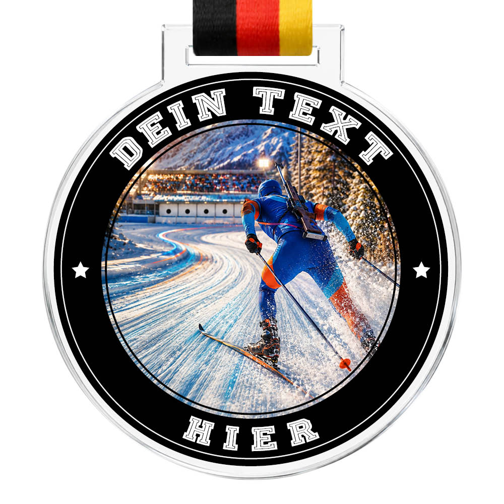 Signature Medaille Biathlon Lauf – Produktansicht