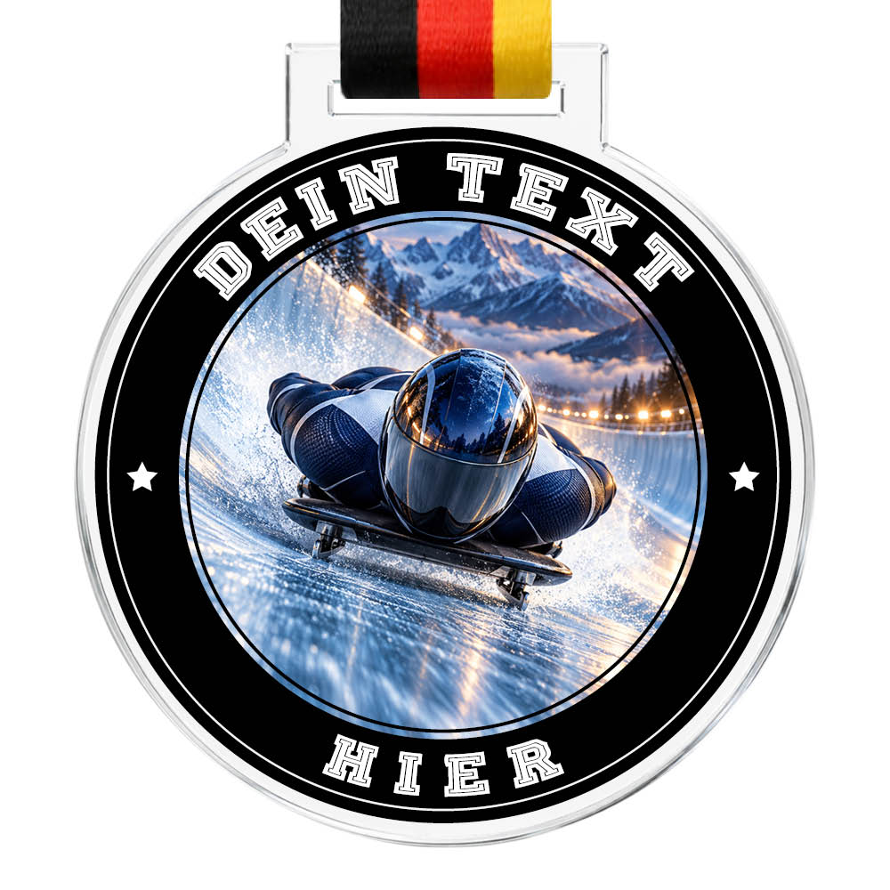 Signature Medaille Rodeln – Produktansicht