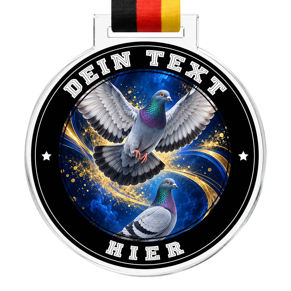 Signature Medaille Tauben – Produktansicht