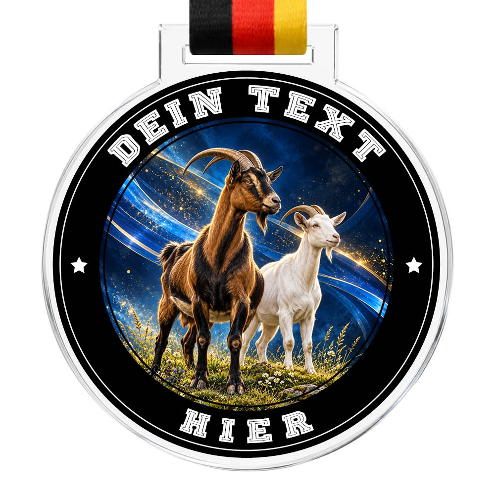 Signature Medaille Ziegen – Produktansicht