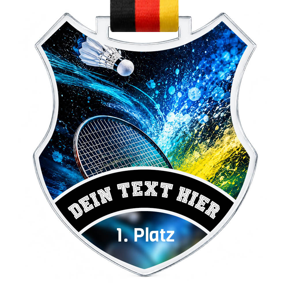Wappen Medaille Badminton