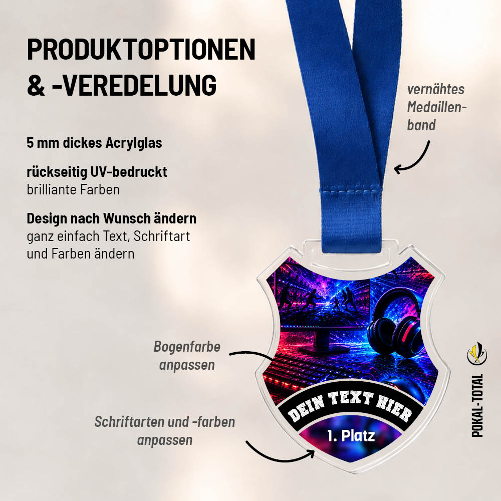 Wappen Medaille Gaming / E-Sport PC