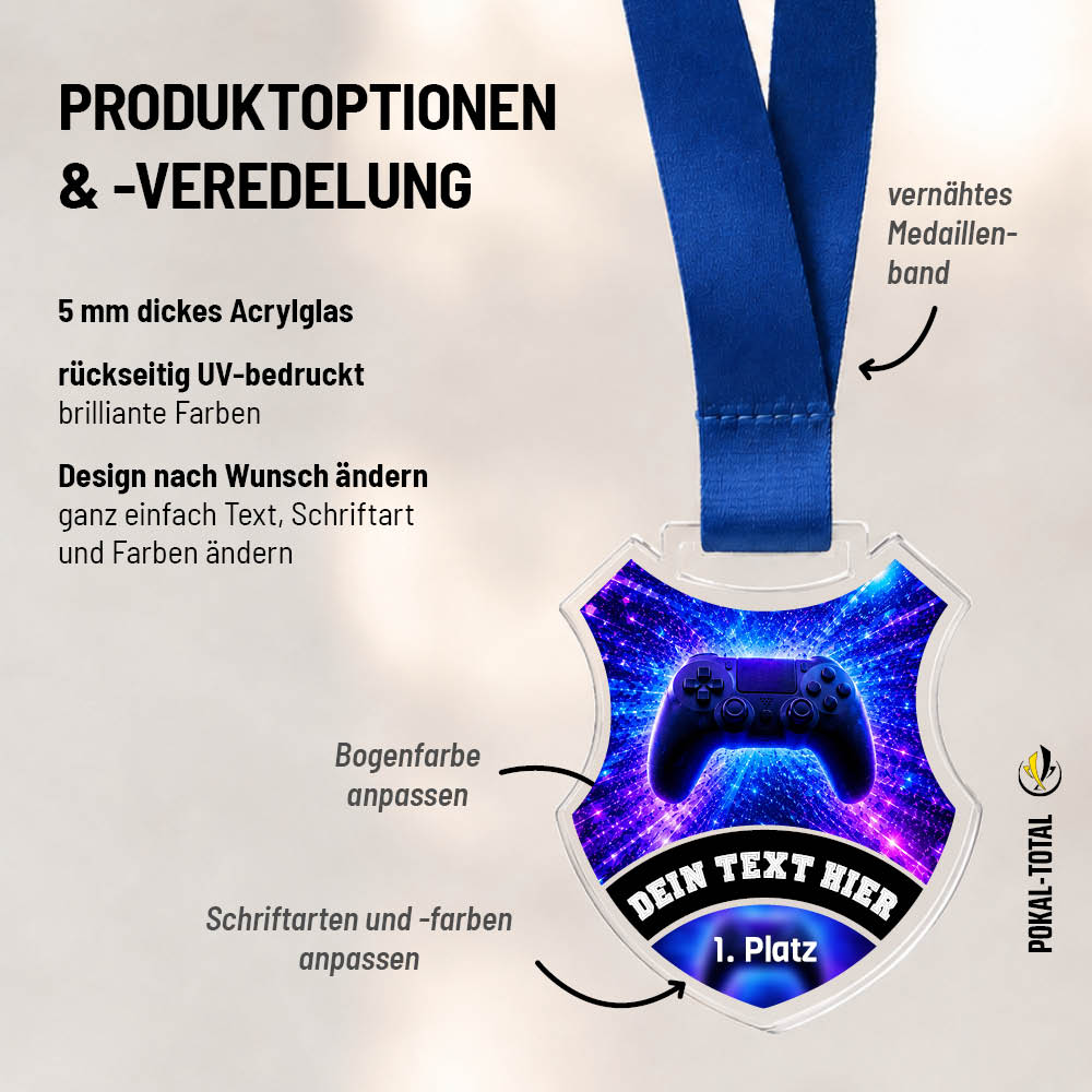 Wappen Medaille Gaming / E-Sport Controller
