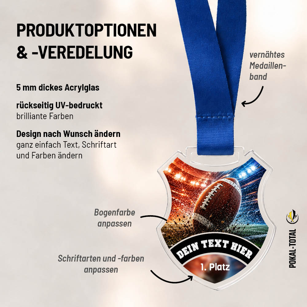 Wappen Medaille Football