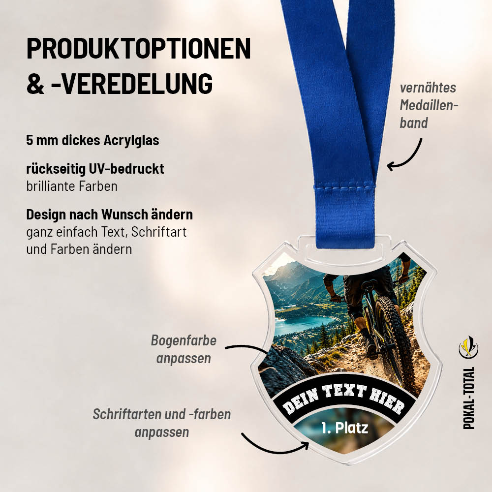 Wappen Medaille Mountainbike