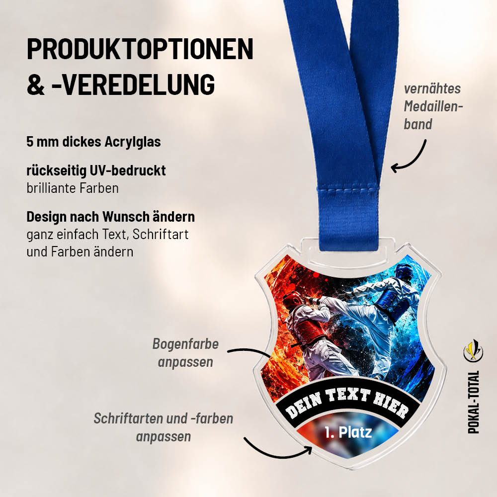 Wappen Medaille Taekwondo
