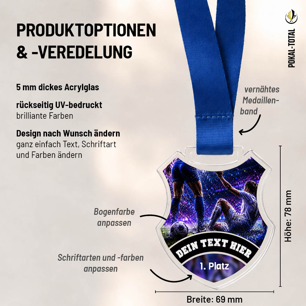 Wappen Medaille Fairplay Weiblich: Maßübersicht und Gestaltungsoptionen