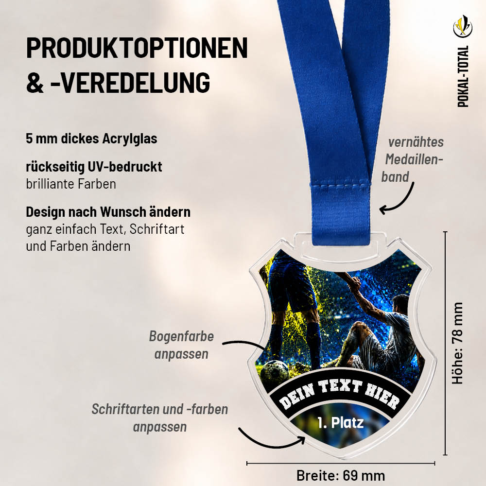 Wappen Medaille Fairplay Männlich: Maßübersicht und Gestaltungsoptionen