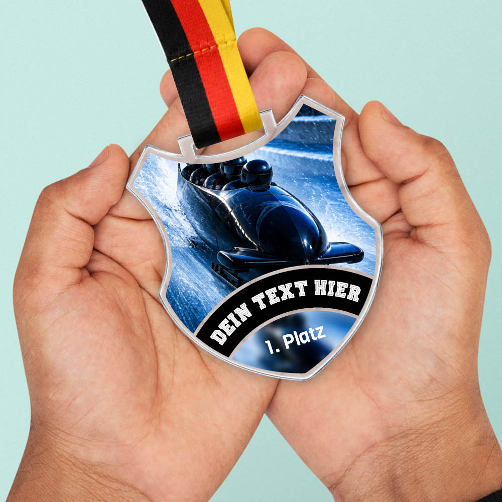Signature Medaille Team Bobfahren – weitere Ansicht