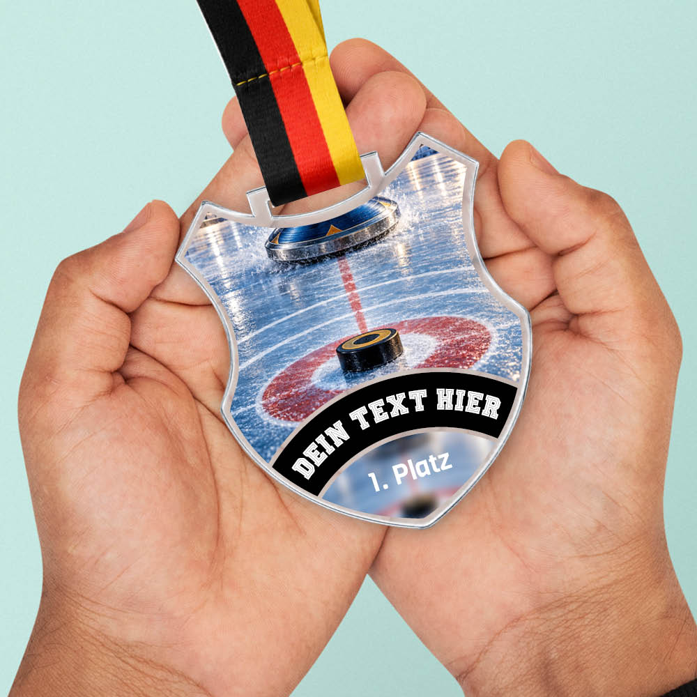 Signature Medaille Eisstockschießen – weitere Ansicht