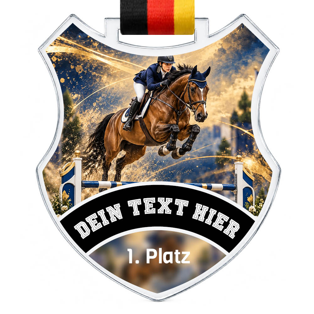 Wappen Medaille Showjumping – Produktansicht