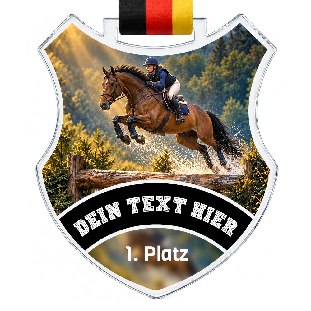 Wappen Medaille Vielseitigkeitsreiten – Produktansicht