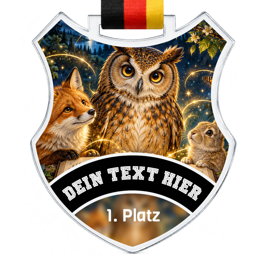 Wappen Medaille Tierquiz – Produktansicht