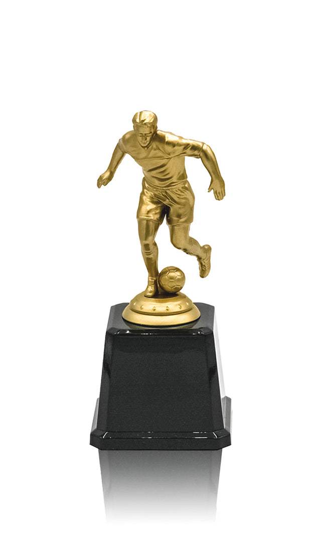 Fußball Trophäe Spieler Gold mit Sockel | Höhe: 150 (mm) | Im SALE