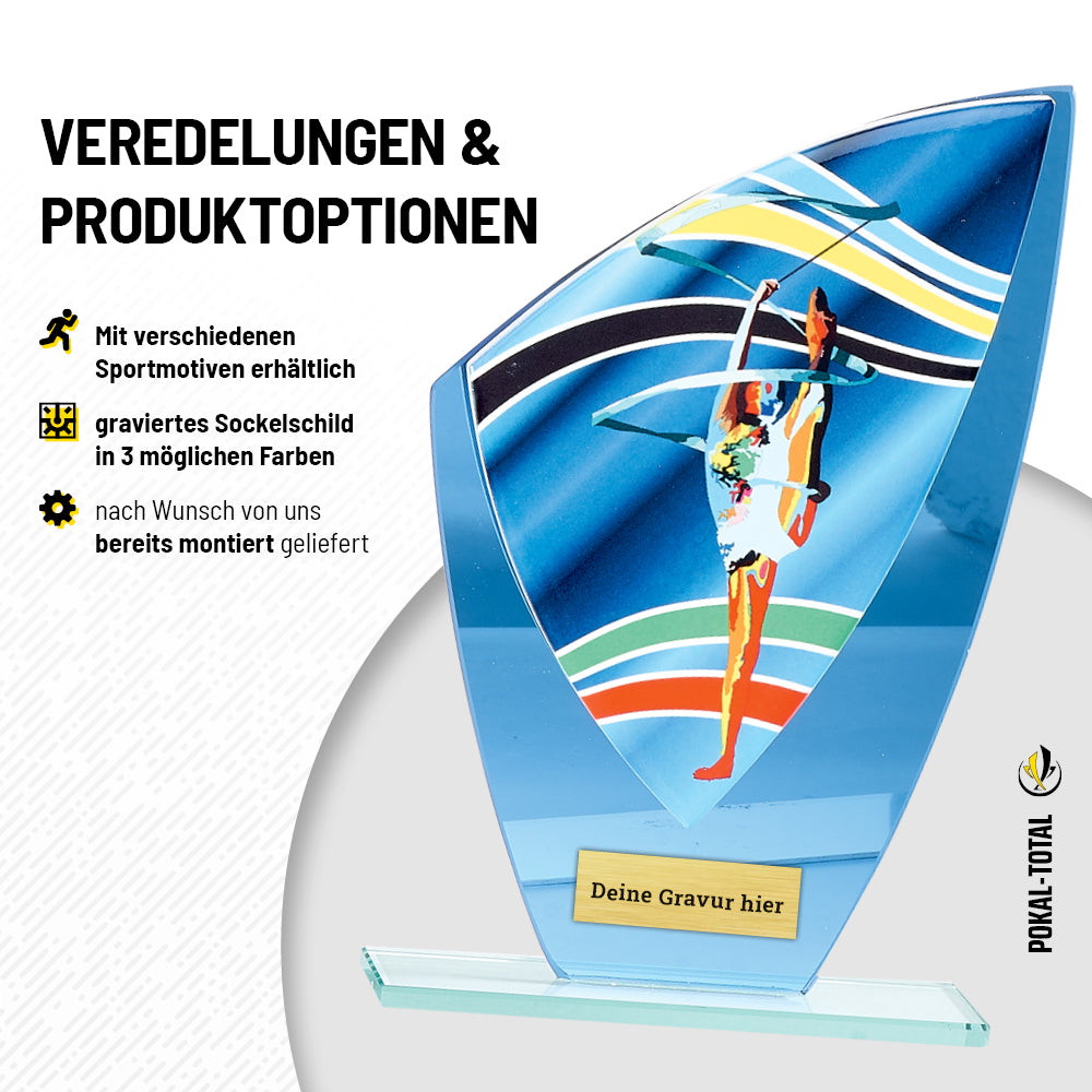 Gymnastik Glaspokal verspiegelt