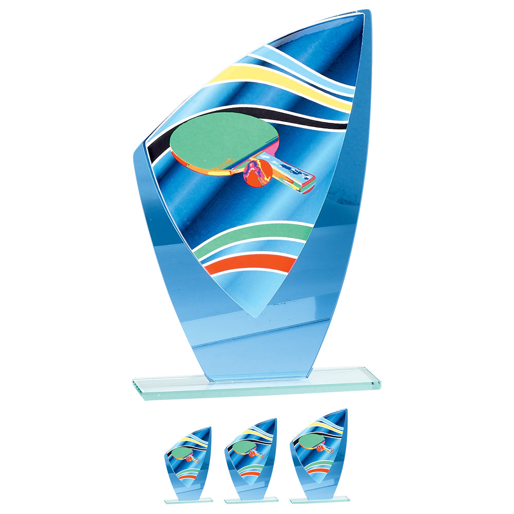 Tischtennis Glaspokal verspiegelt