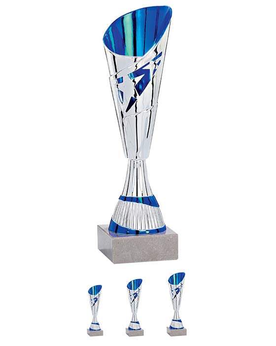 Pokal Düsseldorf Blau Silber