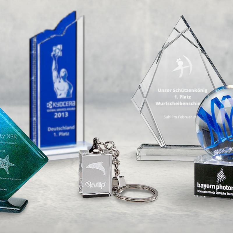 Glaspokal Award, Ehrenpreis Glas Pokal Glastrophäe Schwimmen 
