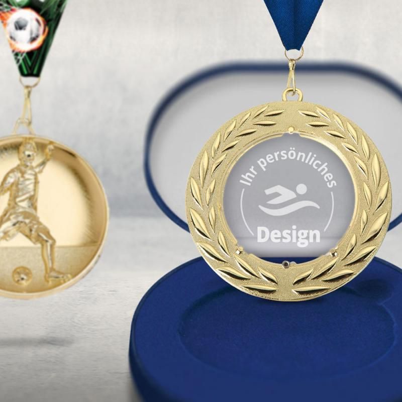 Tennis Pokal Kids Medaillen 3er Set mit Deutschland-Bändern Turnier Emblem 