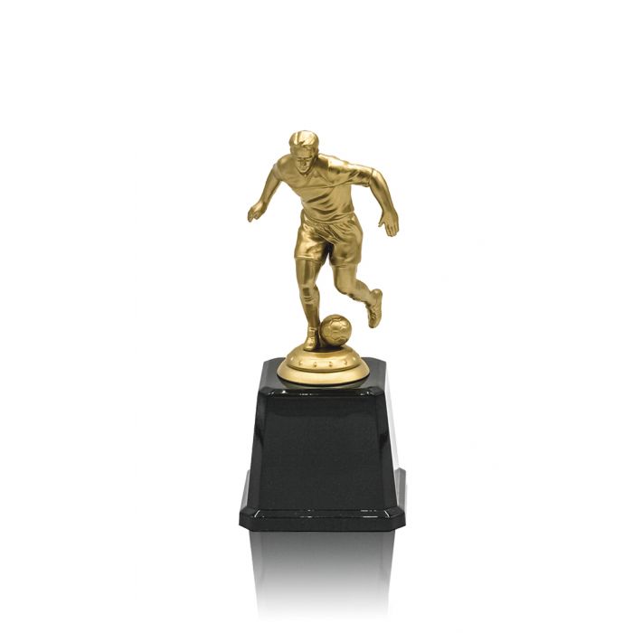 Fußball Trophäe Spieler Gold mit Sockel | Höhe: 150 (mm) | Im SALE