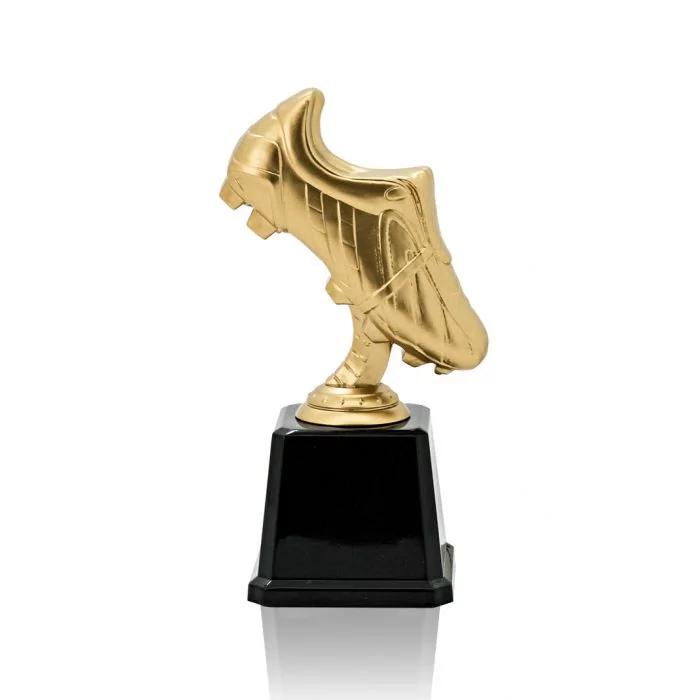 Fußballschuh Figur Gold mit Sockel | Höhe: 150 (mm) | Im SALE