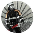Feuerwehr|Feuerwehrmann Zierscheibe